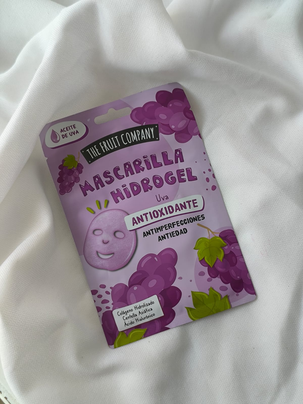 Mascarilla Hidrógel de Uva Antioxidante-Imperfecciones-Antiedad THE FRUIT COMPANY